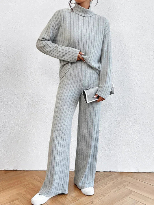 Darlene - The perfect knit pants and turtleneck sweater!
