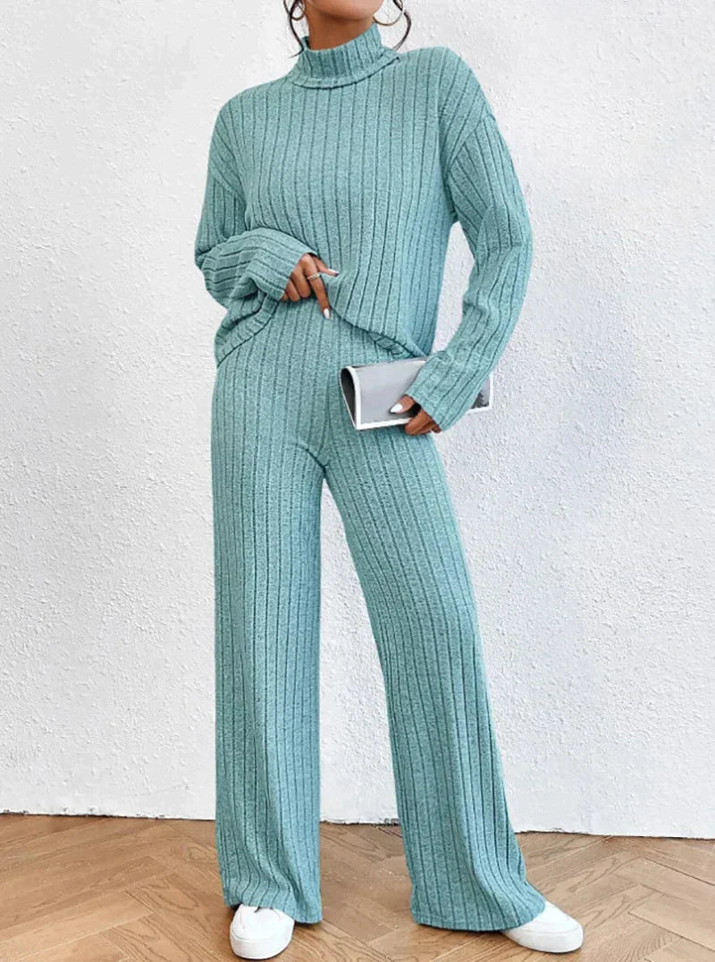 Darlene - The perfect knit pants and turtleneck sweater!