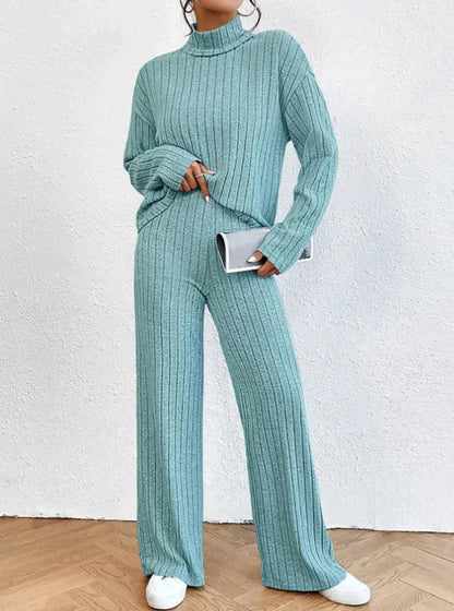 Darlene - The perfect knit pants and turtleneck sweater!