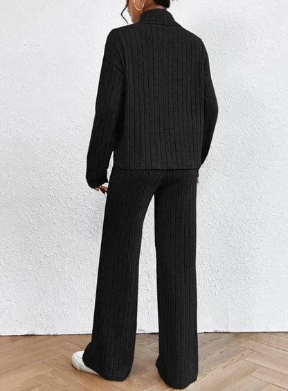 Darlene - The perfect knit pants and turtleneck sweater!